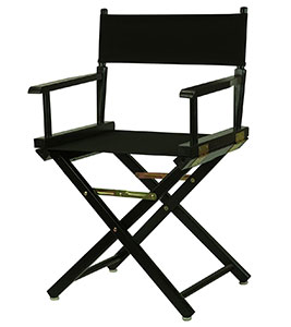 Classic Design Director's Chair A Sample Image of YuShan Black Frame 18-inch Director's Chair