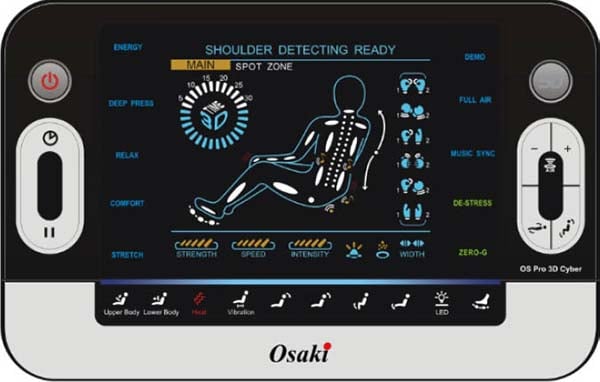 LED Remote of Osaki OS 3D Cyber Pro Massage Chair 