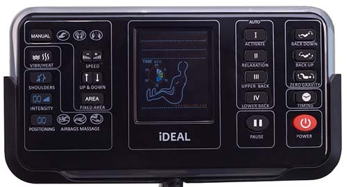 Control Panel of iDeal Shiatsu Massage Chair