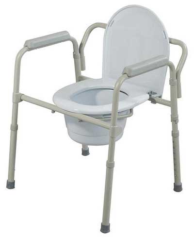 Commode Chair Model of Types of Commode Chairs Side View White Color