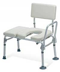 Transfer Commode Chair  White Color Side View for Types of Commode Chair