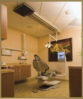 An Image of Ceiling Mounted Design for Types of Dental Chair