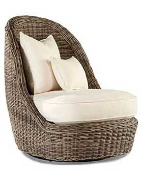 An Image of Contemporary Swivel Chair for Different Types of Wicker Chairs