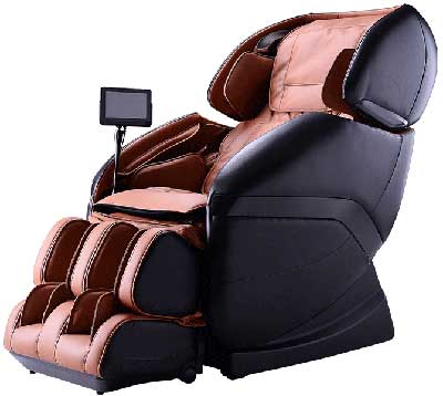 Brown Ogawa Active L Massage Chair, side view