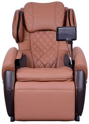 Front View of the Ogawa Evol Massage Chair in Chocolate and Cappuccino Color
