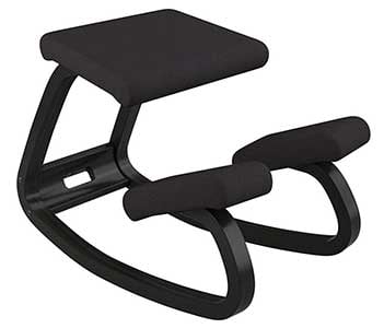 An Image of a Black Varier Variable Balans Chair