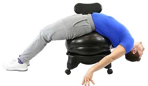An Image Sample of Yoga Exercise Using Cando Metal Ball Chair