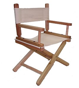 A Sample Image of PERSONALIZED EMBROIDERED Natural Frame Toddler's Directors Chair