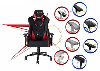 An Image of 4D Adjustable Armrests Ewin Champion Series Ergonomic Chair