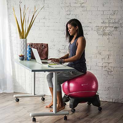 An Image of Gaiam Balance Ball Desk Chair of Gaiam Backless Classic Balance Ball Chair