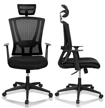 An Image of Side View and Front View of Homdox Ergonomic Mesh Office Chair