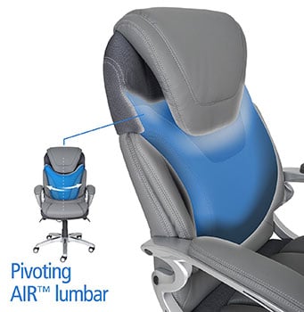 An Image of Air Lumbar Support of Serta Work Executive Office Chair