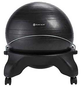 An Image Sample  of Front View of Gaiam Backless Balance Ball Chair