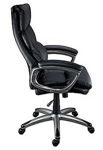 An Image Sample of the Side View of Black Color Staples Burlston Luxura Managers Chair