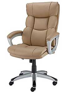 Right View of Camel Color Staples Burlston Luxura Managers Chair