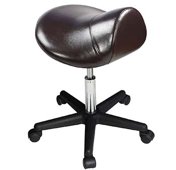 An image of Saddle Tattoo Stool in rich coffee color