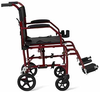 An Image Sample of Side View of Medline Transport Chair