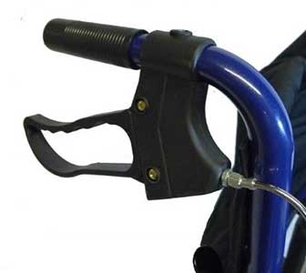 An Image Sample of Hand Brakes of Elite Care Lightweight Deluxe Transport Chair