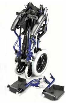 An Image Sample of Easy Adjustability Features of Elite Care Lightweight Deluxe Transport Chair