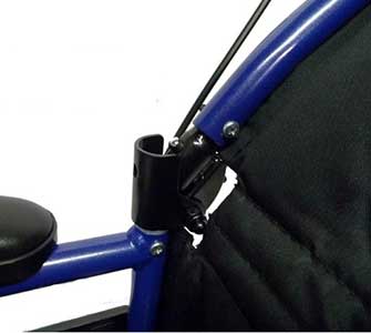 An Image Sample of Half Folding Back Mechanism of Elite Care Lightweight Deluxe Transport Chair