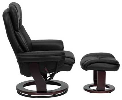 An Image Sample of Recliner and Ottoman Set of Flash Furniture Vintage Recliner Chair