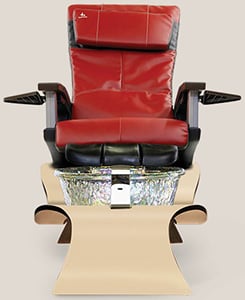 An Image Sample of Red Variants of Litebox ONE Smart Pedicure Chair