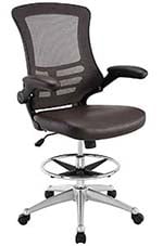 A smaller image of Modway Attainment Drafting chair in brown color.