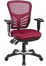 A smaller image of Modway Articulate Ergonomic Mesh chair in red color.