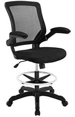 A smaller image of Modway Veer Drafting Stool-Chair in black color