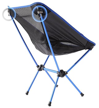 An Image Sample of Left View of Moon Lence Compact Backpacking Chair