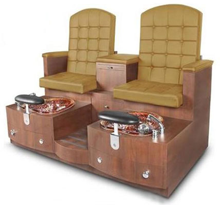 An Image Sample of Curry Variants of Paris Double Bench Spa Pedicure Chair
