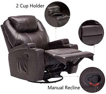 An image showing features of SUNCOO massage recliner chair