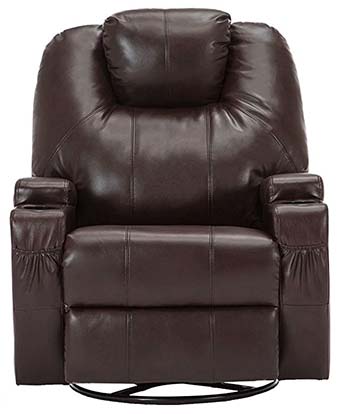A smaller image of SUNCOO massage recliner in brown