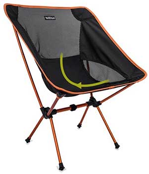 An Image Sample of Deep Seat-Design of Sunyear Compact Folding Backpack Chair