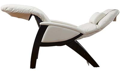 An image of Svago Zero Gravity Recliner in fully recline position.