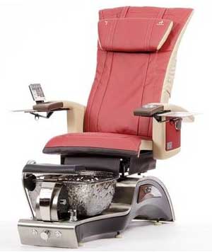 An Image of Red Variants of T4 Stellar Pedicure Chair 