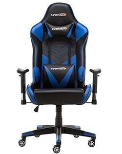 A smaller image of WENSIX Gaming High-Back Computer Chair in Blue and Black