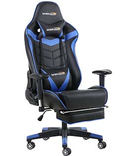 A smaller image of WENSIX Gaming High-Back Computer Chair in Blue