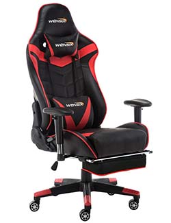 A smaller image of WENSIX Gaming High-Back Computer Chair in Red