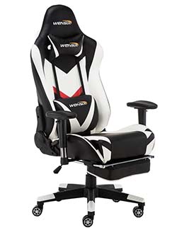 A smaller image of WENSIX Gaming High-Back Computer Chair in White