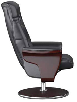 An Image Sample of Side View of Artiva USA Milano Recliner With Ottoman