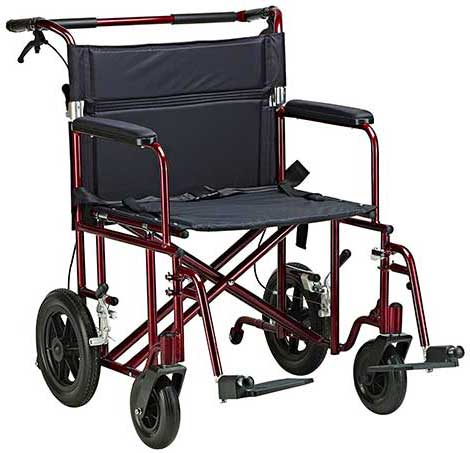 Left View of drive medical bariatric wheelchair