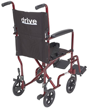 An Image Sample of On-Board Storage of Drive Medical Deluxe Lightweight Aluminum Transport Wheelchair