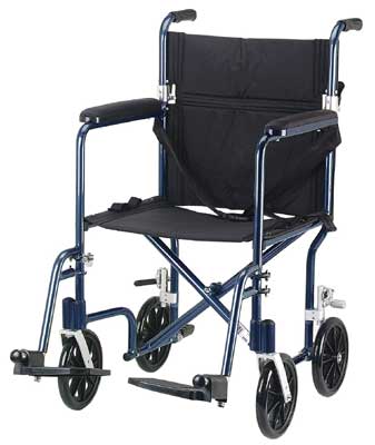 An Image Sample of Drive Medical’s FW19BL Fly-Weight Transport Chair