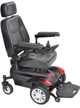 An Image Sample of Drive Medical Titan Power Wheelchair Left Side Angle View