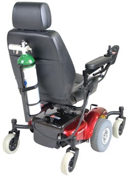 An Image Sample of Drive Medical Titan Power Wheelchair Oxygen Tank Holder