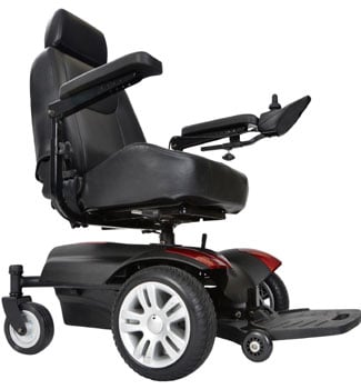 An Image Sample of Drive Medical Titan Power Wheelchair Upper-Side Angle View 