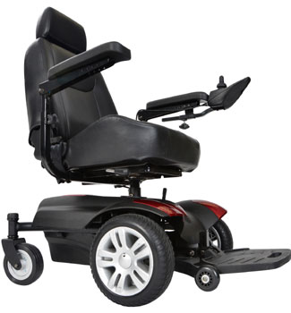 An Image Sample of Drive Medical Titan Power Wheelchair Upper-Side Angle View 