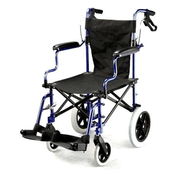 Elite Care Lightweight Deluxe Transport Chair Black Main - Chair Institute