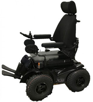 An Image Sample of Extreme X8 All Terrain Wheelchair Black Variants